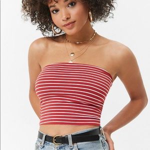 Forever 21 Striped Tube Top